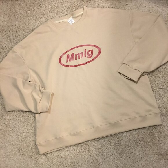 Faux Mmlg Baggy Cream Sweater - Picture 5 of 9